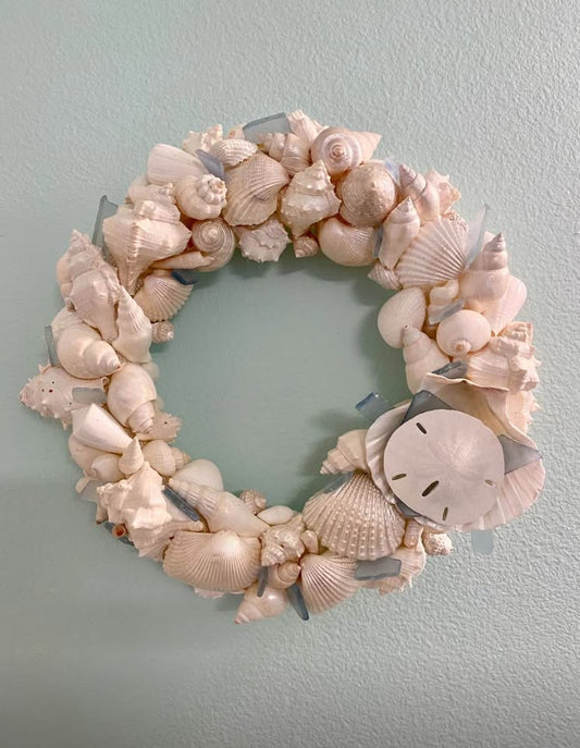 12" Coastal Sea Shell Wreath