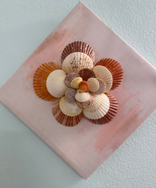 Canvas Scallop Shell Wall Hanging