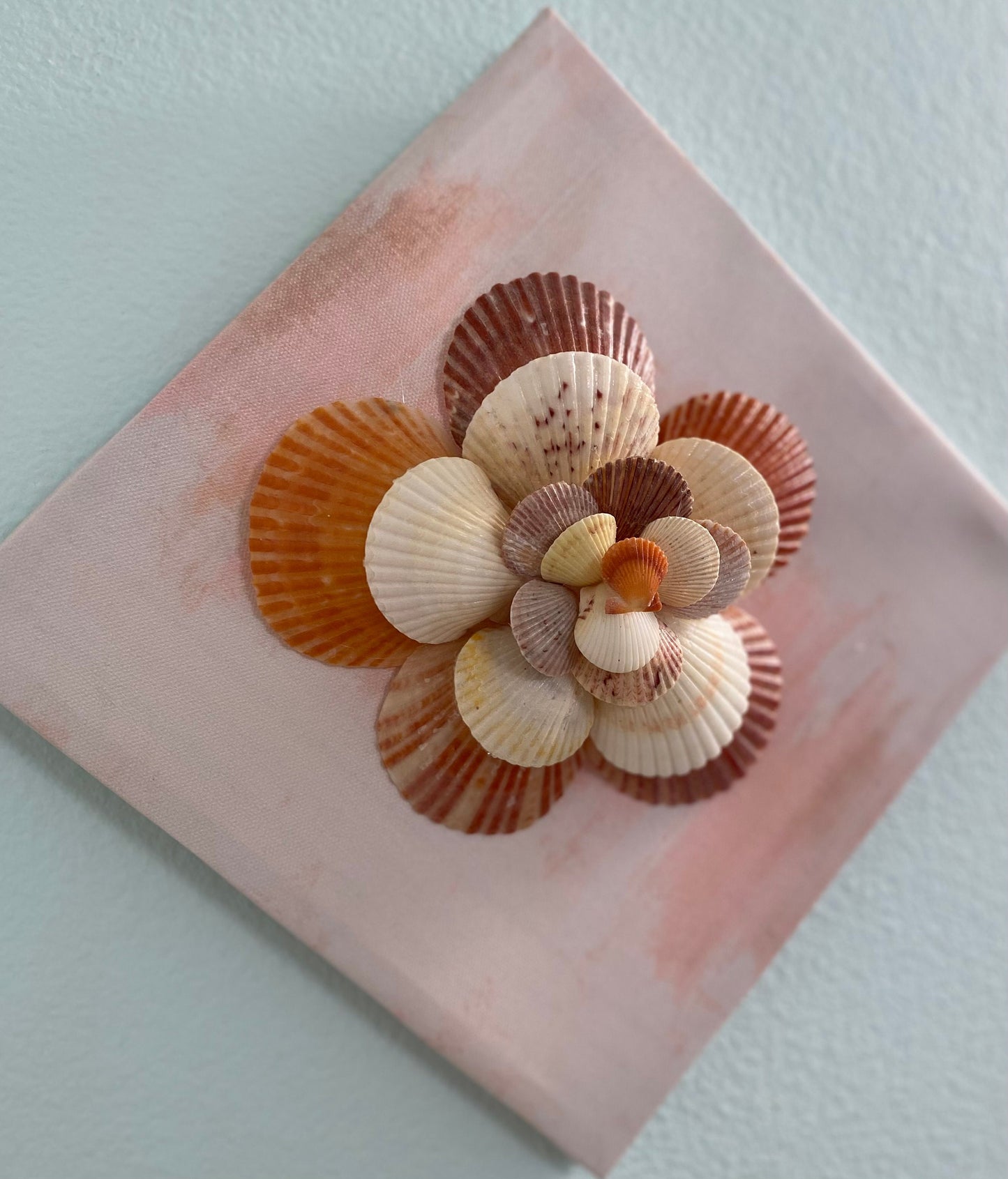 Canvas Scallop Shell Wall Hanging