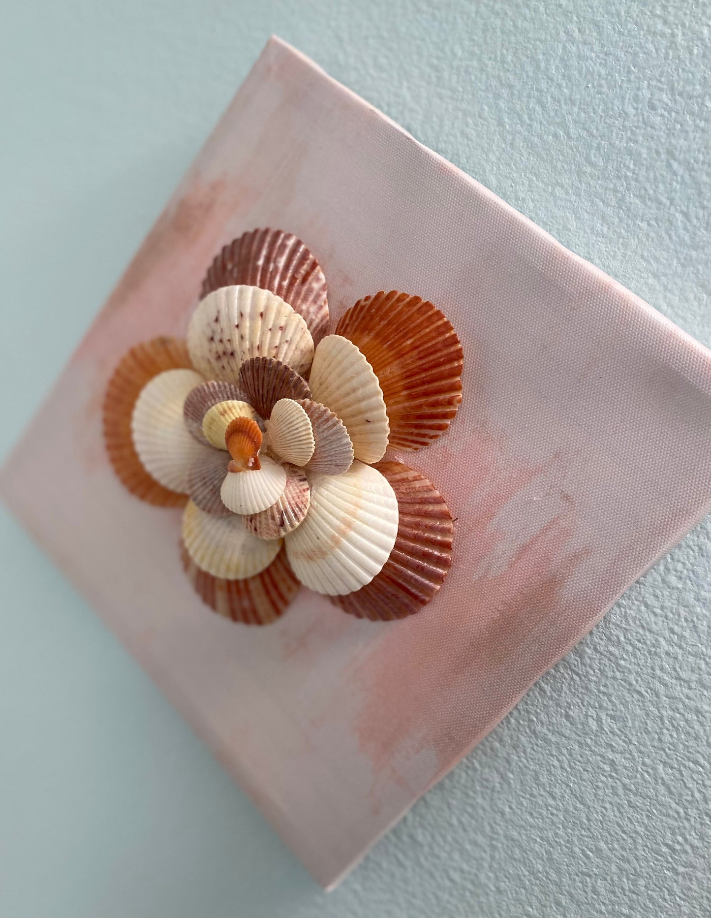 Canvas Scallop Shell Wall Hanging