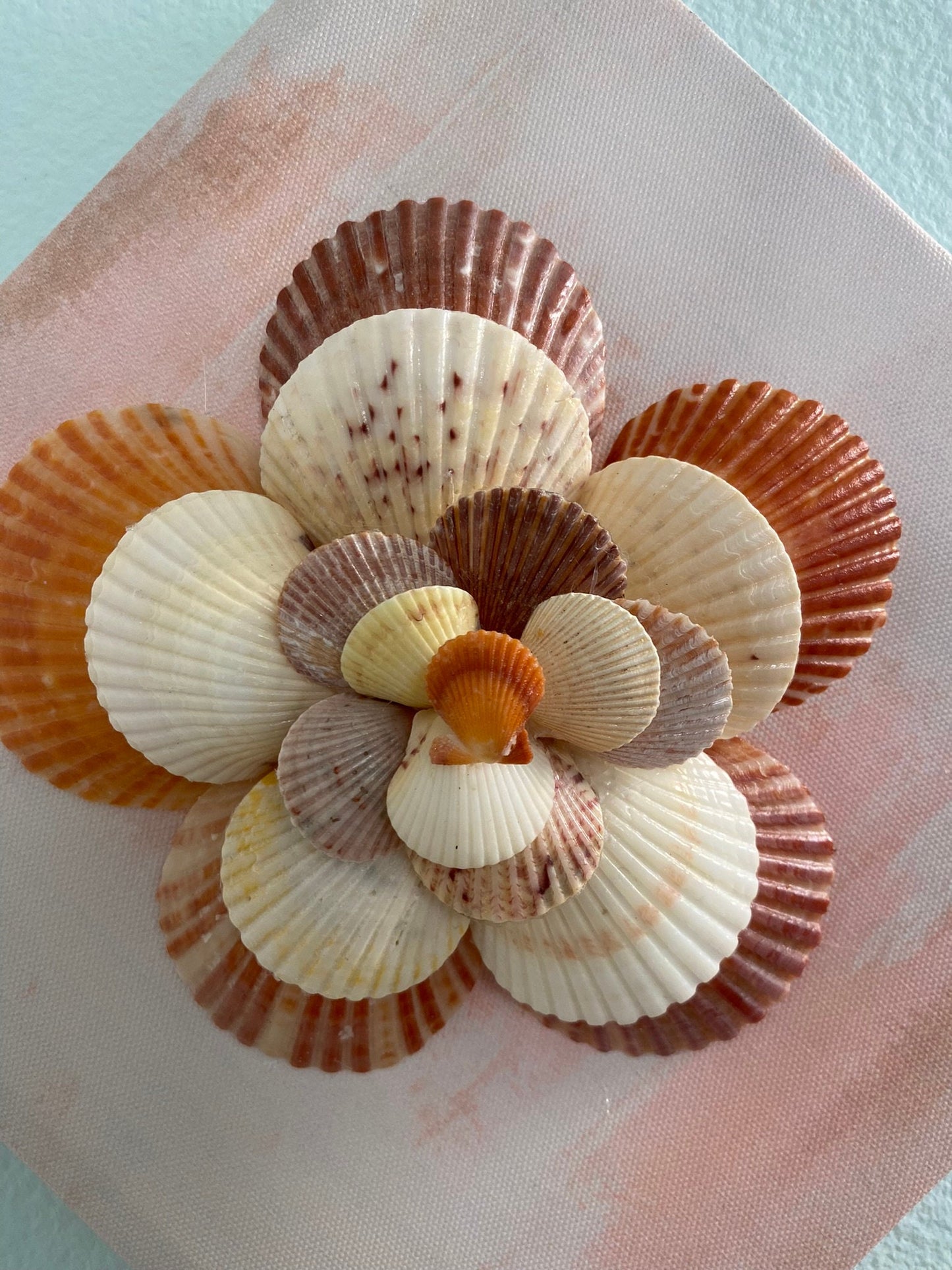 Canvas Scallop Shell Wall Hanging